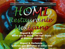 Tablet Screenshot of homirestaurant.com